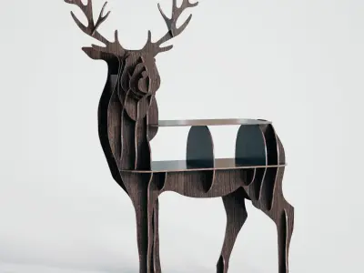 Deer table Free 3D model
