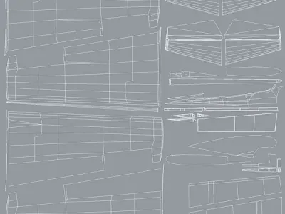 Grumman FM2 Wildcat Aircraft Low-poly 3D model