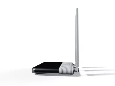Sci-Fi Wireless Router - Low-Poly PBR Office Prop Game Ready Low-poly 3D model