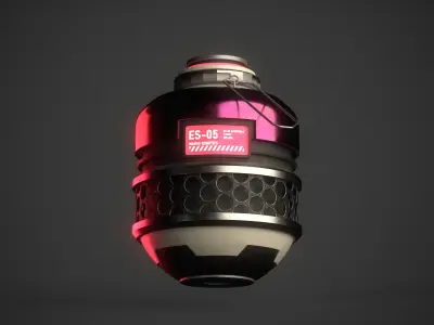 Sci-Fi Grenades 3D model