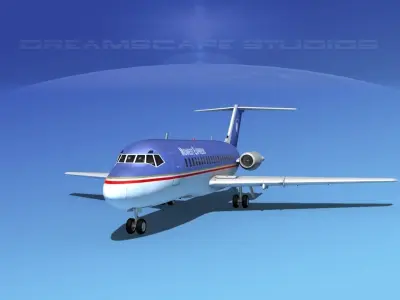 Douglas DC-9-20 Midwest Express 3D model