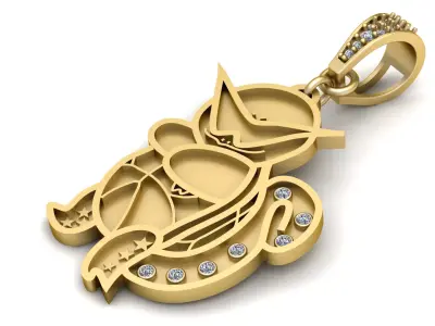  Yellow Jacket Wasp Pendant 3D Pendant Model 3D print model