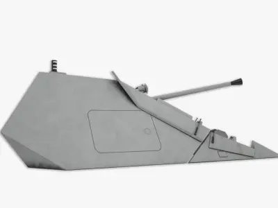 Bofors stealth 57mm 3D model 3D model