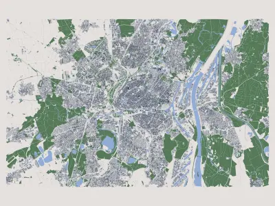 Strasbourg City France 3D model