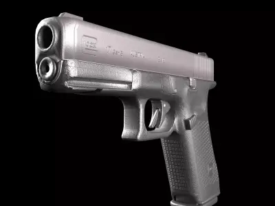 Pistol Glock 17 gen 5 Free low-poly 3D model Low-poly 3D model
