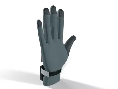 Sci-Fi Surgical Glove Low-poly 3D model