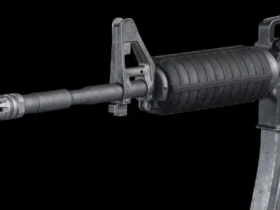 m4a1 ar15 modular  Low-poly 3D model