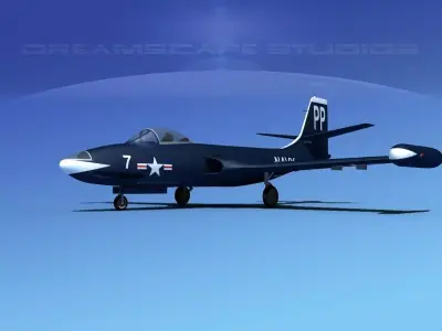 McDonnell F2H2 Banshee V02 3D model