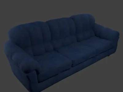 Couch - Linen Free low-poly 3D model