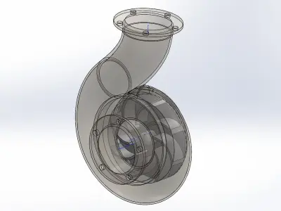 Centrifugal pump Solidworks 3D model