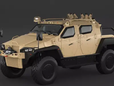 Yoruk Military Armored Vehicle 3D model