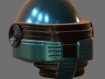 Gas mask helmet 3d model scifi Low-poly  Low-poly 3D model 559