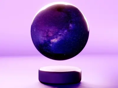 Magic floating sphere Free low-poly 3D model