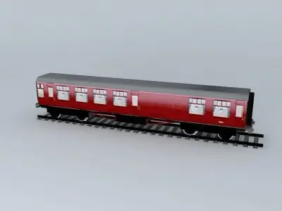 Eco Rail Track 1st Class Carriage Dummy Old Steam Days Free 3D model
