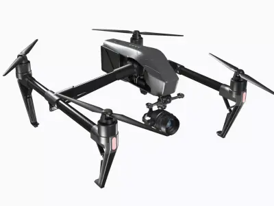 Drone - Dji Inspire 2 Low-poly 3D model