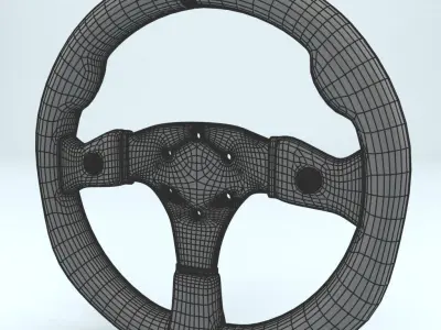 Steering Wheel Sparco R330B Suede lack 3D model