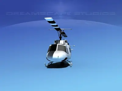 Bell 212 V24 Unmarked 3D model