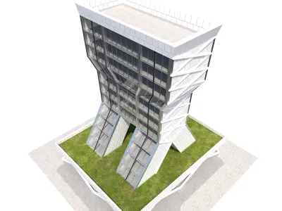 Commercial Building-018 Office Tower 3D model