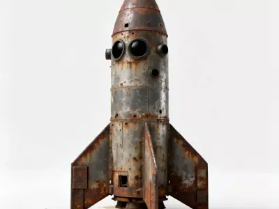 Scrapped Orbiters Realistic Ruined Rocket And Tactical Missile C 3D Model Pack