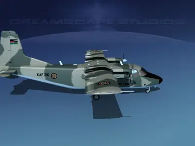 Harbin Y-12 II Kenya Air Force 3D model