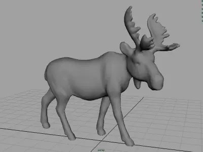 CHRISTMAS ELK Low-poly 3D model