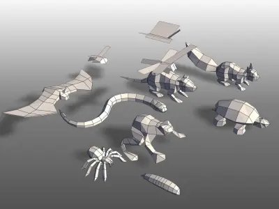 Low Poly Critter Pack Low-poly 3D model
