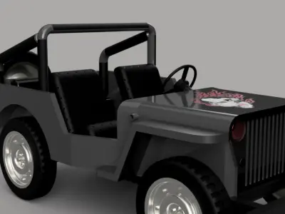  FUSION360 STYLIZED JEEP CGI READY OFFROAD VEHICLE 3D MODEL 3D model