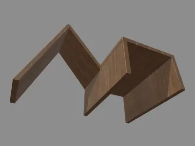 Low Poly Bench 07 Low-poly 3D model