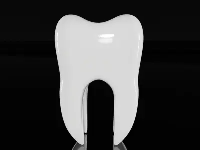 Tooth 3D model Low-poly 3D model