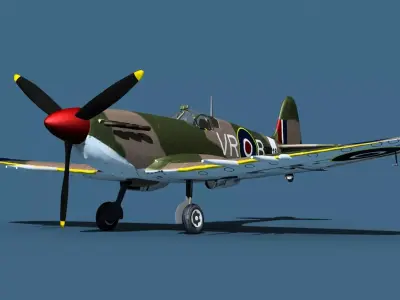 Supermarine Spitfire Mk5C V03 RAF 3D model
