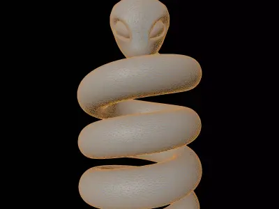 Alien Snake Pendant 3D print model purchase