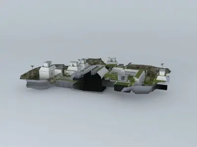 Aztec military base Free 3D model