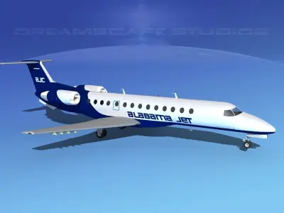 Embraer ERJ-135 Alabama Jet 3D model