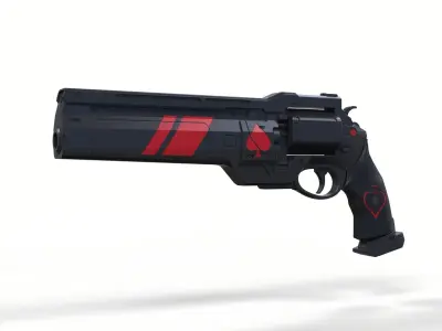 Ace of Spades Hand cannon from Destiny 2 3D model
