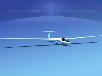 Glaser Dirks DG200 15Mtr Sailplane V09 3D model