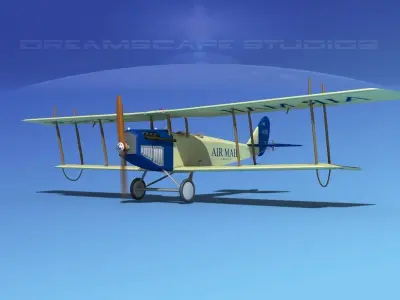 Curtiss JN-2 Jenny V09 Air Mail 3D model