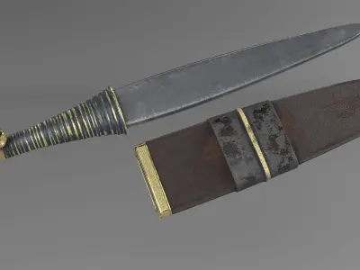 EGYPTIAN BULL HEAD KNIFE 3D model