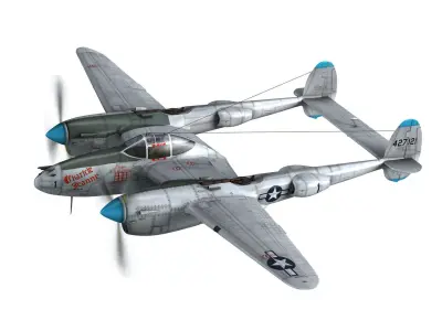 Lockheed P-38 Lightning - Charlcie Jeanne 3D model