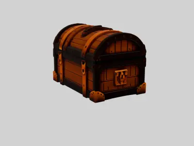 Treasure Chest Low-poly 3D model 17