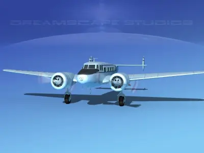 Lockheed L10 Electra Pan Am 3D model