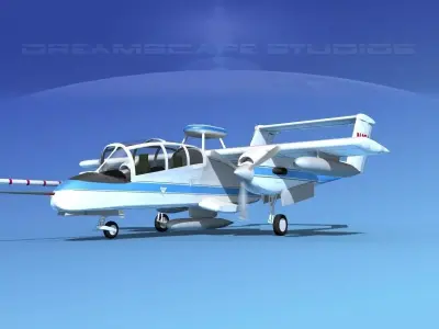 Rockwell OV-10 Bronco NASA 3D model