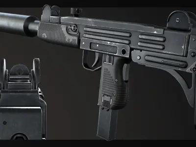 PBR IMI UZI Low-poly 3D model