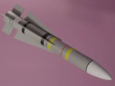 AIM -54 Phoenix Missile Low-poly 3D model