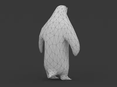 Low Poly Penquin 3D penguin Low-poly 3D model