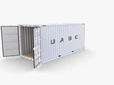 20ft Shipping Container UASC v2 3D model