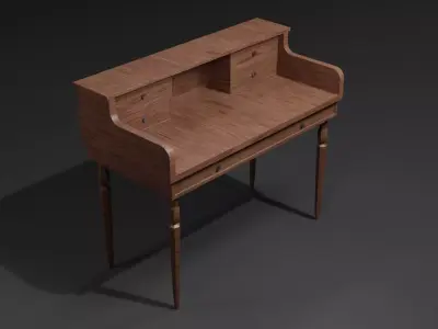 Writing Desk Free low-poly 3D model