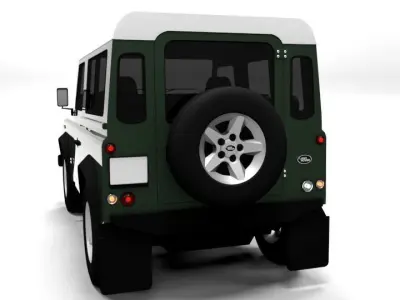 LAND ROVER DEFENDER 90 1999 LOWPOLY Low-poly 3D model