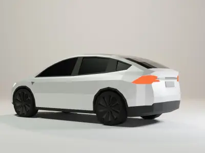 Low Poly Tesla Model X Low-poly 3D model