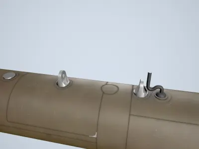 SUU-11 Pod With M-134 Minigun Low-poly 3D model