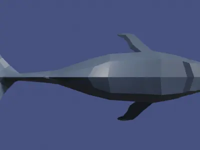 Whale Free low-poly 3D model